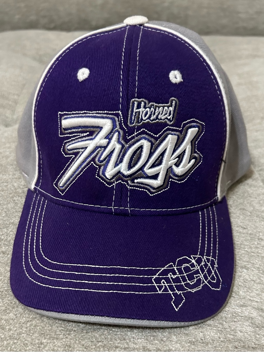 NCAA Branded TCU Purple and Gray Cap with Logo Trim